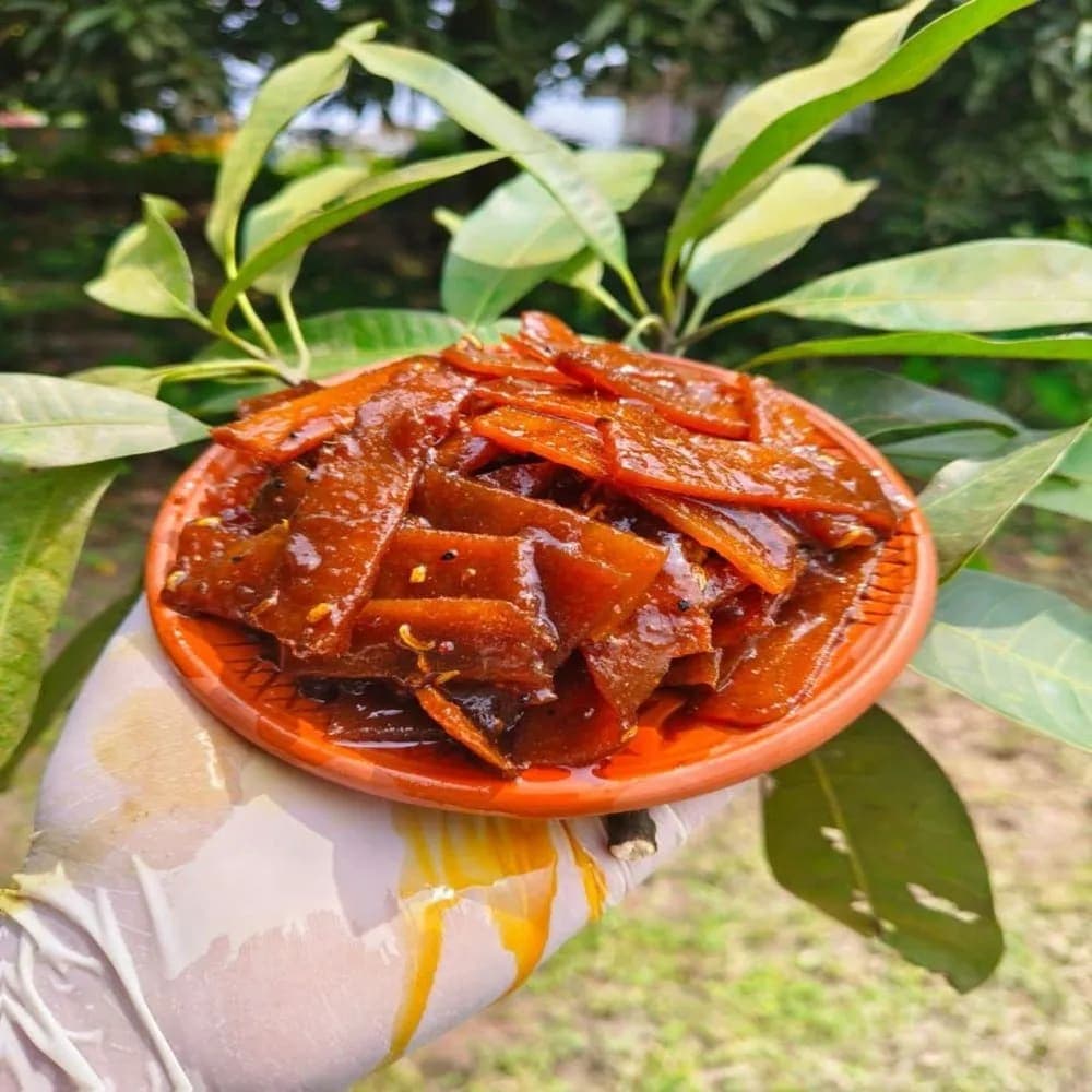 500g টক-ঝাঁল-মিষ্টি আমসত্ত্ব আচার